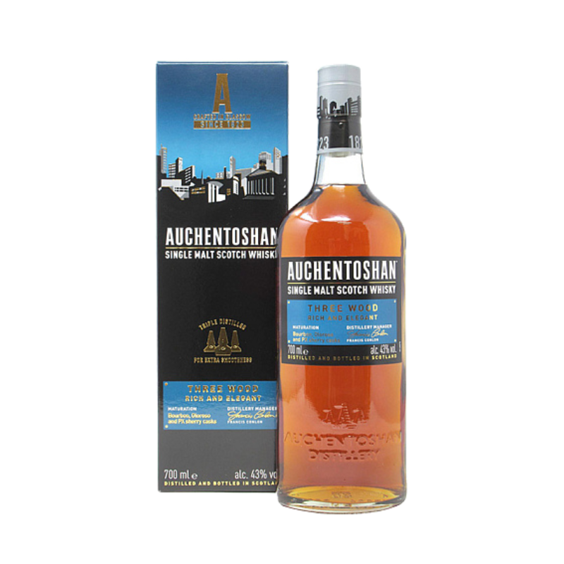 Auchentoshan Three Wood Single Malt Scotch Whisky  70 cl.