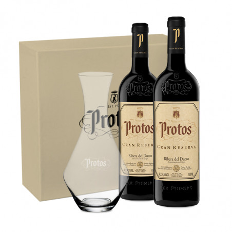 Étui 2 Bouteilles Protos Gran Reserva + Décantation Riedel