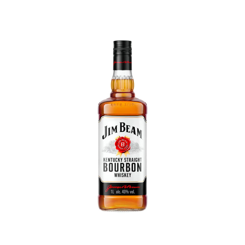 Jim Beam White Kentucky Straight Bourbon Whiskey  1 Liter